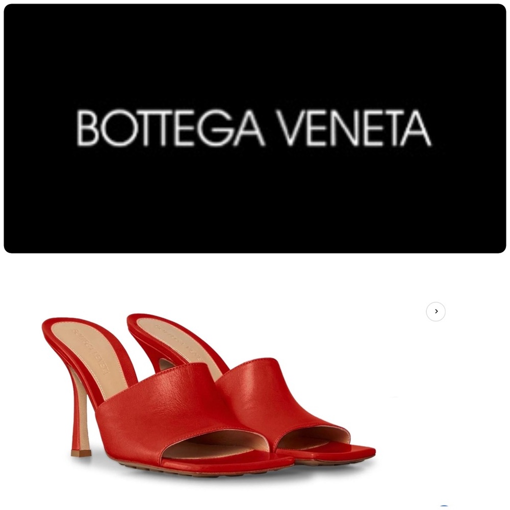‼️WOW‼️ Bottega Veneta Red Heeled Mules